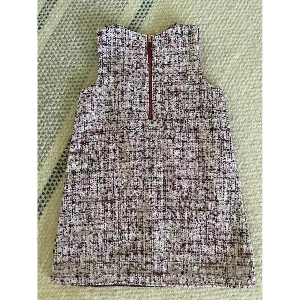 Crewcuts Girls Size 7 Tweed Dress J.Crew Pink Purple White Metallic Holiday
